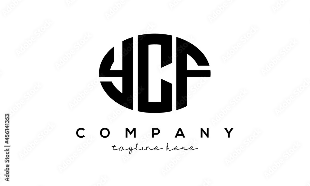 YCF three Letters creative circle logo design YCF three Letters creative circle logo design
