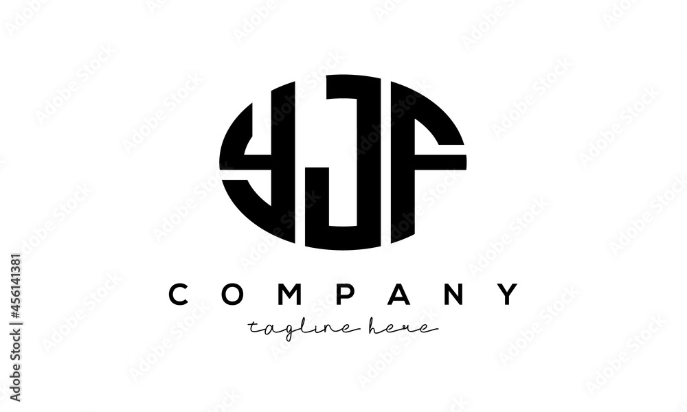 YJF three Letters creative circle logo design YJF three Letters creative circle logo design