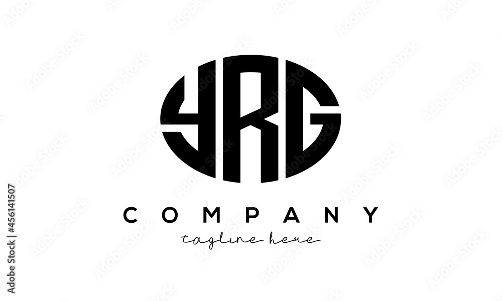 YRG three Letters creative circle logo design YRG three Letters creative circle logo design