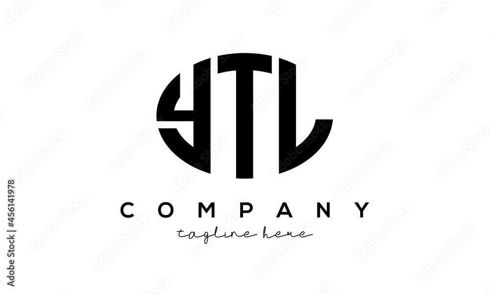 YTL three Letters creative circle logo design YTL three Letters creative circle logo design