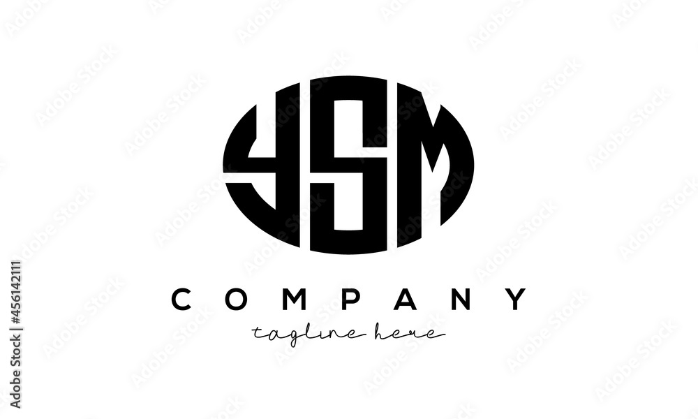 YSM three Letters creative circle logo design