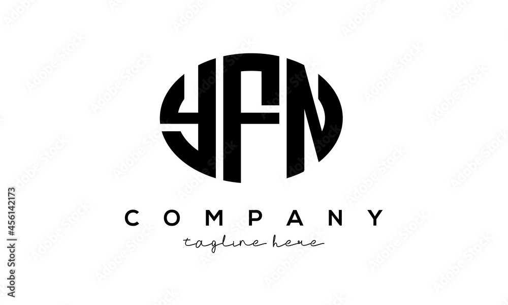 YFN three Letters creative circle logo design YFN three Letters creative circle logo design