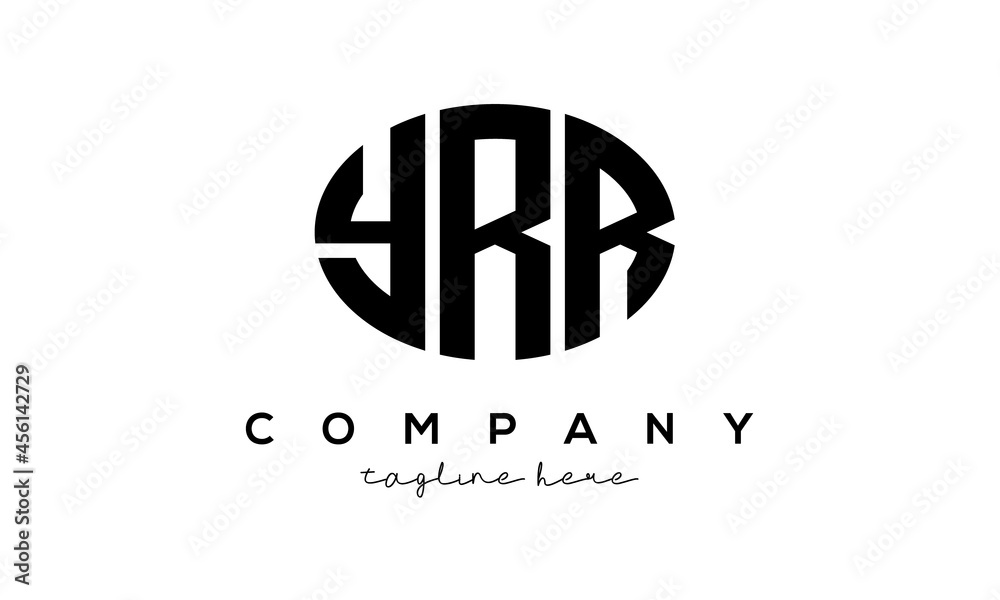 YRR three Letters creative circle logo design