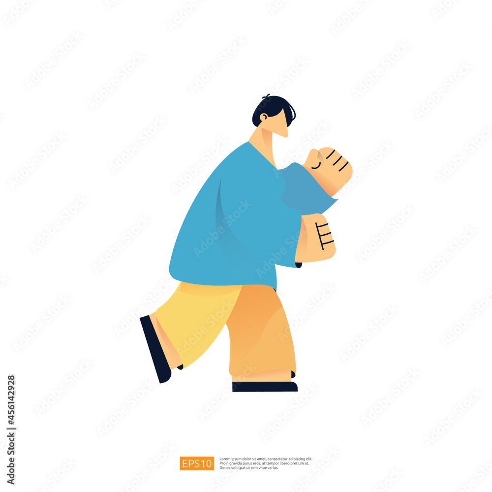 businessman or young man character pose with hand gesture in flat style isolated vector illustration businessman or young man character pose with hand gesture in flat style isolated vector illustration