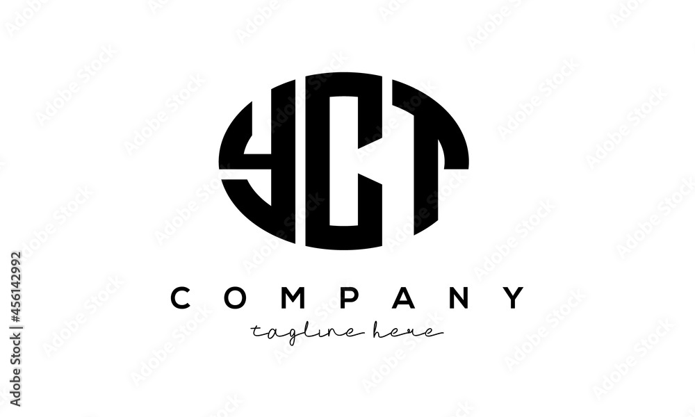 YCT three Letters creative circle logo design YCT three Letters creative circle logo design