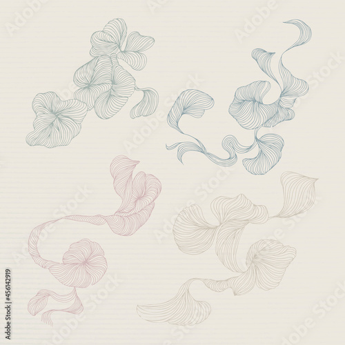 Colorful swirly abstract art collection vector
