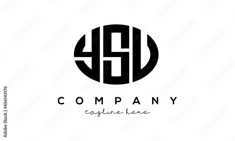 YSU three Letters creative circle logo design YSU three Letters creative circle logo design