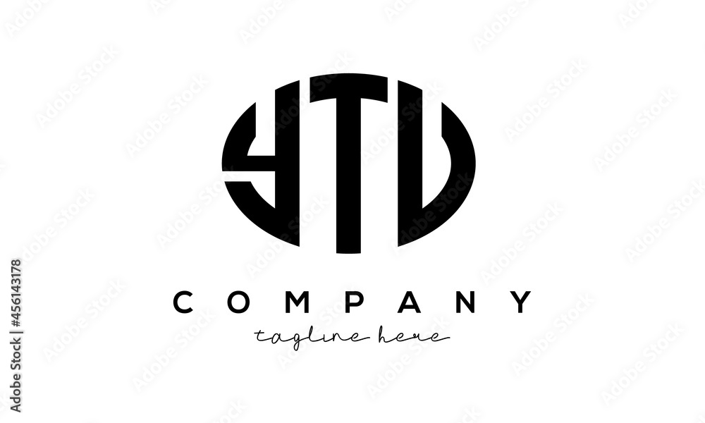 YTU three Letters creative circle logo design