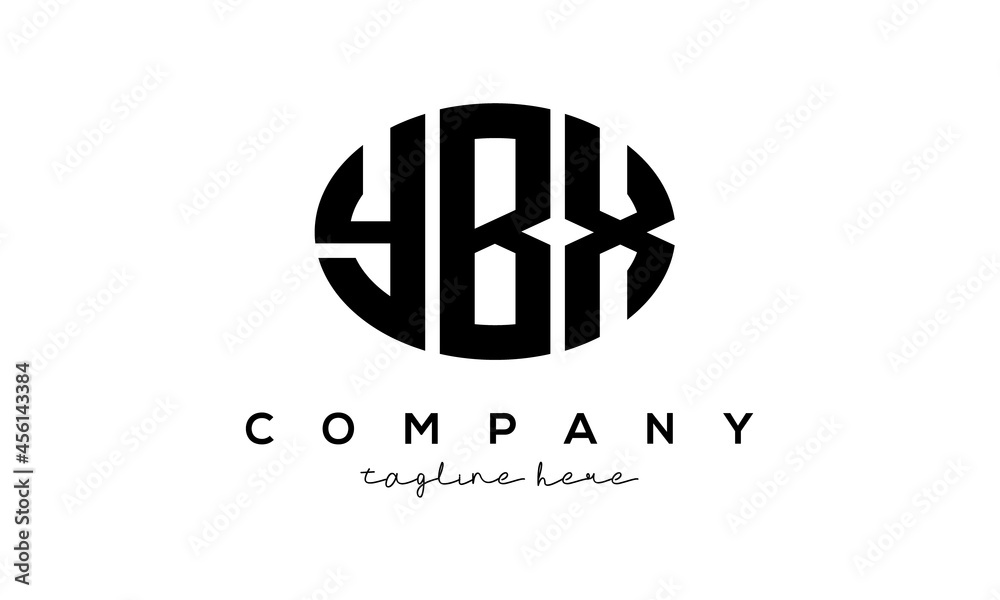 YBX three Letters creative circle logo design