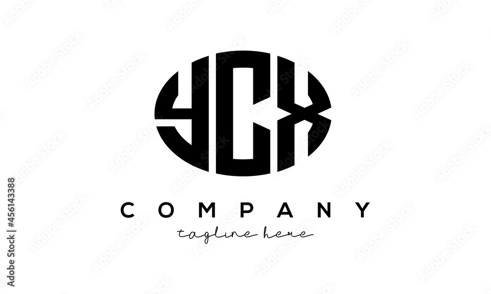 YCX three Letters creative circle logo design YCX three Letters creative circle logo design