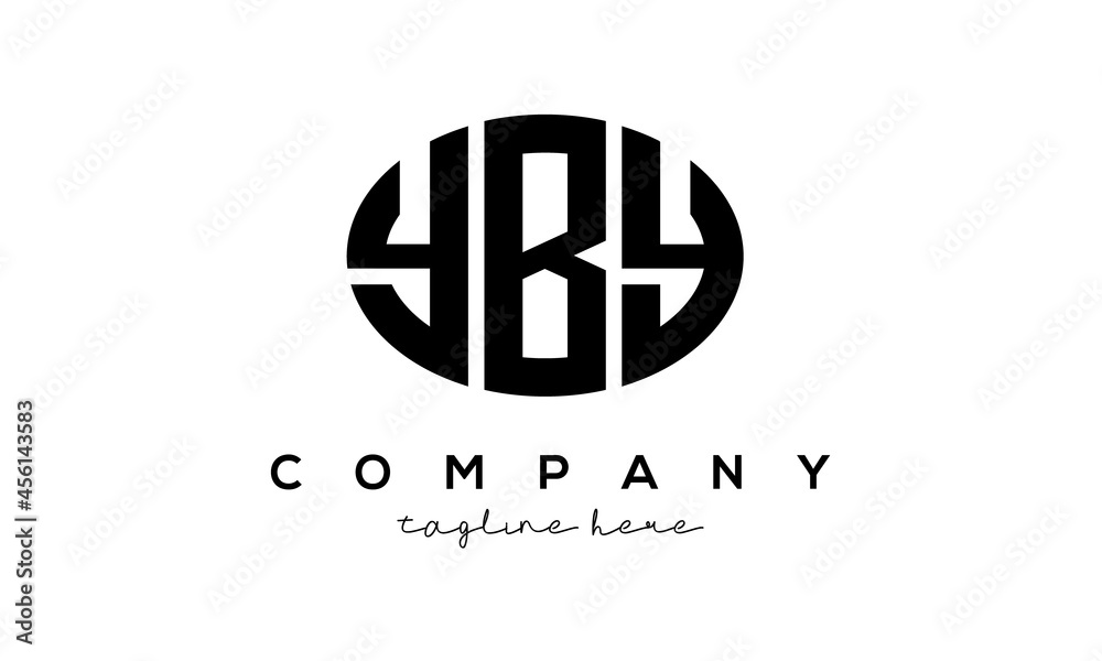 YBY three Letters creative circle logo design