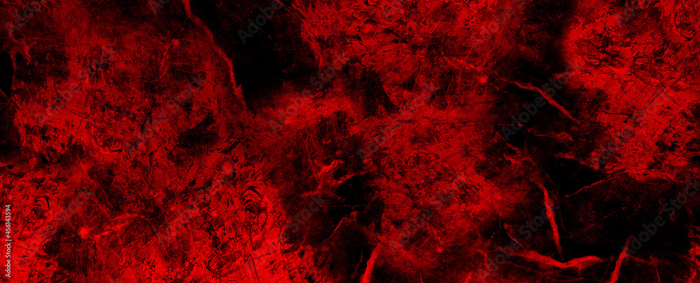 red scary halloween background with red texture crack wall