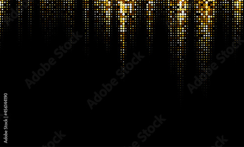 Abstract golden halftone peaks pattern.