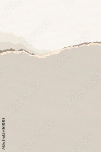 Ripped brown note paper template vector