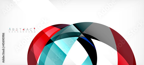 Color circle shapes, minimal geometric background. Trendy dynamic composition. Vector Illustration For Wallpaper, Banner, Background, Landing Page