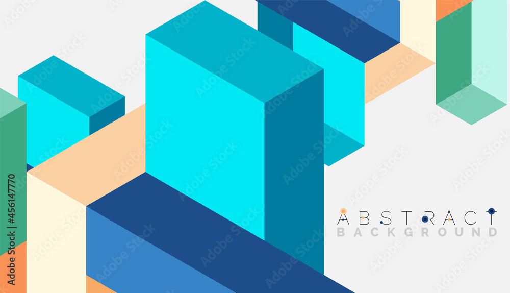 Abstract background. 3d cubes, cubic elements and blocks. Techno or business concept for wallpaper, banner, background, landing page Abstract background. 3d cubes, cubic elements and blocks. Techno or business concept for wallpaper, banner, background, landing page