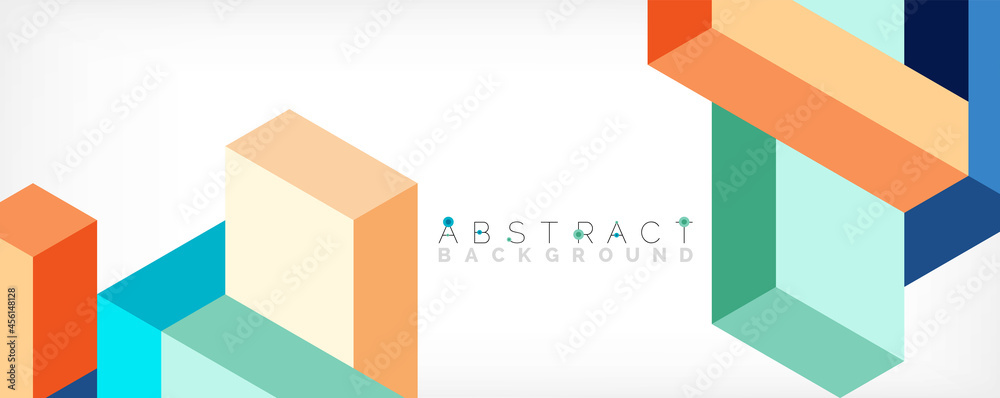 Abstract background. 3d cubes, cubic elements and blocks. Techno or business concept for wallpaper, banner, background, landing page Abstract background. 3d cubes, cubic elements and blocks. Techno or business concept for wallpaper, banner, background, landing page