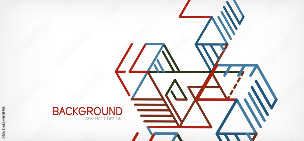 Abstract background. Color lines on white background. Linear abstract composition. Techno or business concept for wallpaper, banner, background, landing page Abstract background. Color lines on white background. Linear abstract composition. Techno or business concept for wallpaper, banner, background, landing page