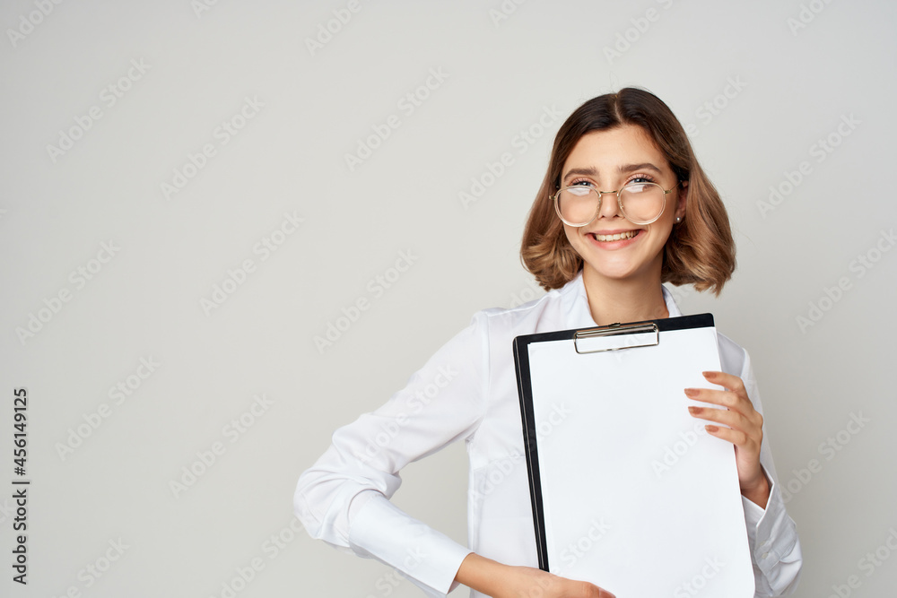 woman with glasses executive Lifestyle isolated background woman with glasses executive Lifestyle isolated background