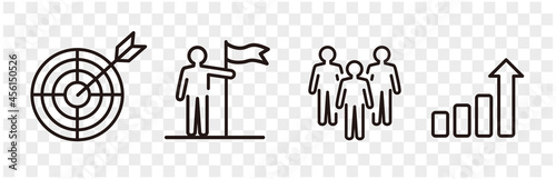 Set of core values icons vector