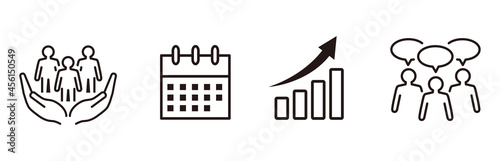 Set of core values icons vector