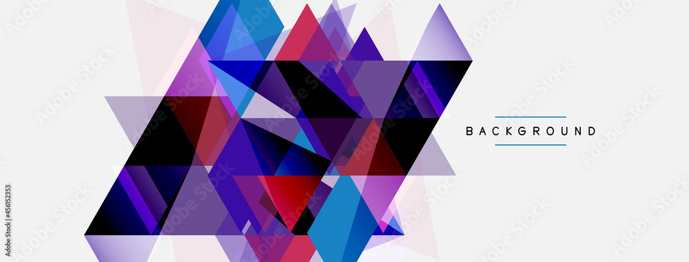 Mosaic triangles geometric background. Techno or business concept, pattern for wallpaper, banner, background, landing page Mosaic triangles geometric background. Techno or business concept, pattern for wallpaper, banner, background, landing page