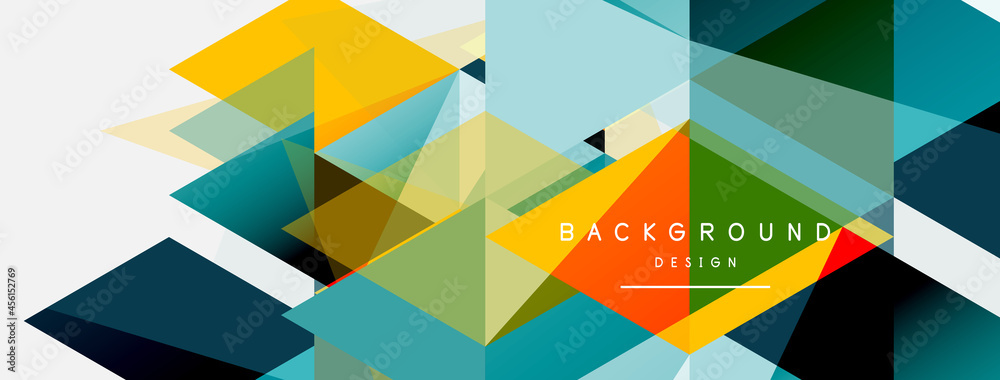 Mosaic triangles geometric background. Techno or business concept, pattern for wallpaper, banner, background, landing page Mosaic triangles geometric background. Techno or business concept, pattern for wallpaper, banner, background, landing page