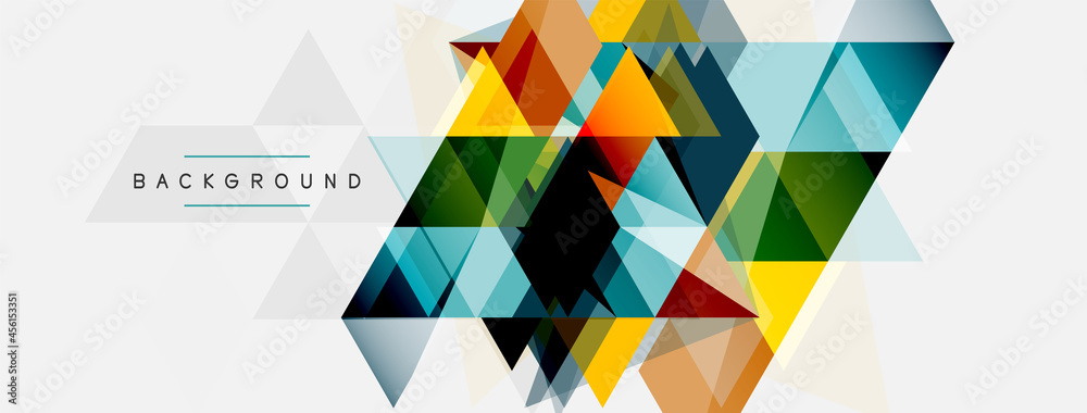 Mosaic triangles geometric background. Techno or business concept, pattern for wallpaper, banner, background, landing page Mosaic triangles geometric background. Techno or business concept, pattern for wallpaper, banner, background, landing page