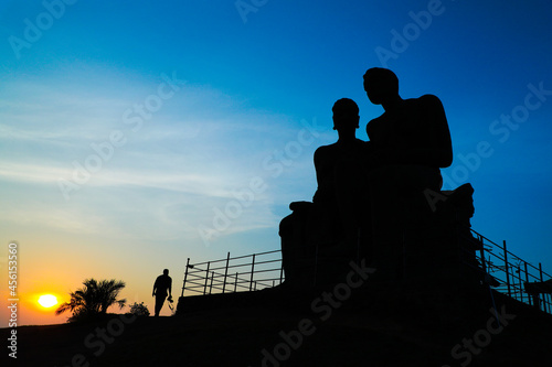 silhouette of people