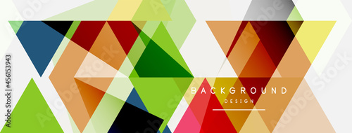 Color triangles composition, geometric abstract background. Techno or business concept, pattern for wallpaper, banner, background, landing page
