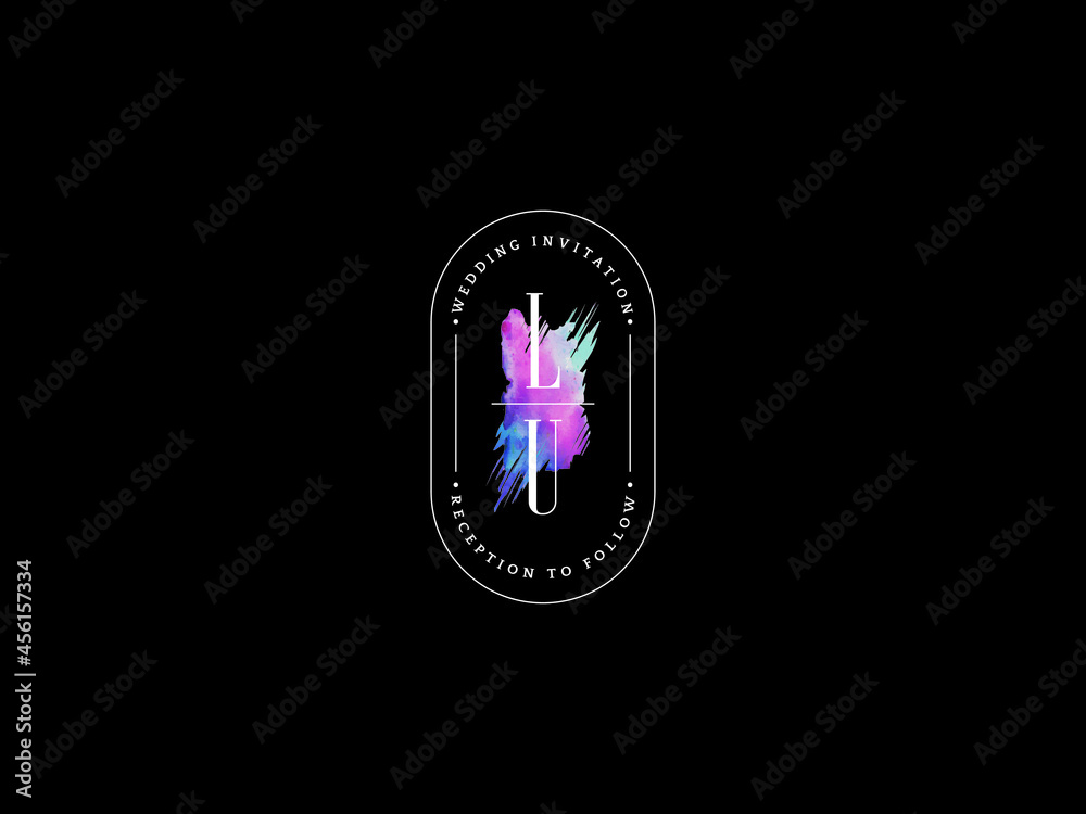 Lu Rgb Code Letter LU Logo, Creative lu l u Logo Icon Vector for floral wedding ...