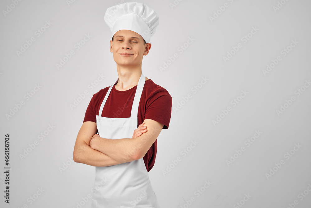 man in white apron work chef kitchen lifestyle man in white apron work chef kitchen lifestyle