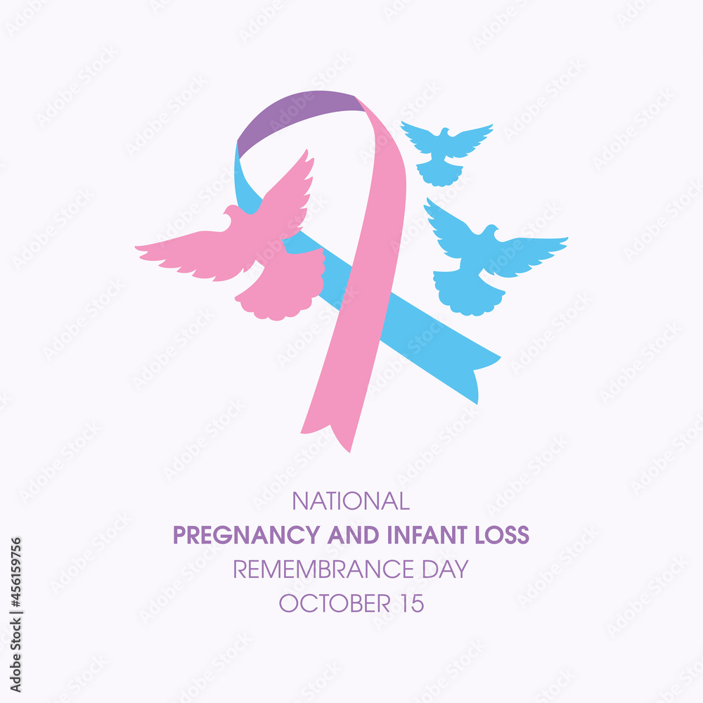 National Pregnancy and Infant Loss Remembrance Day vector. Pinkblue