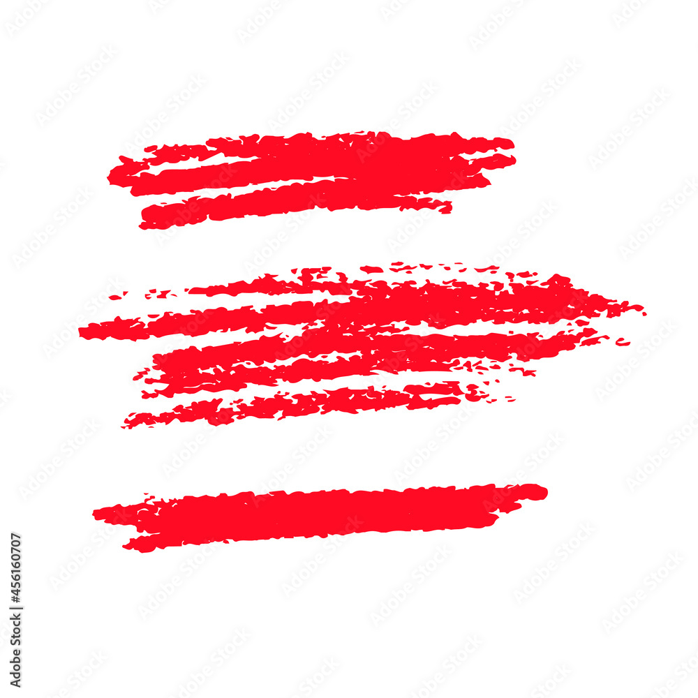 Red marker pen highlighter elements. Vector illustration Red marker pen highlighter elements. Vector illustration