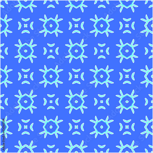 Geometric vector pattern with azure and blue color. simple ornament for wallpapers and backgrounds.