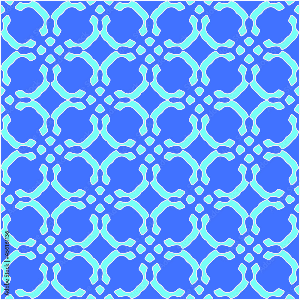 Naklejka premium Geometric vector pattern with azure and blue color. simple ornament for wallpapers and backgrounds.