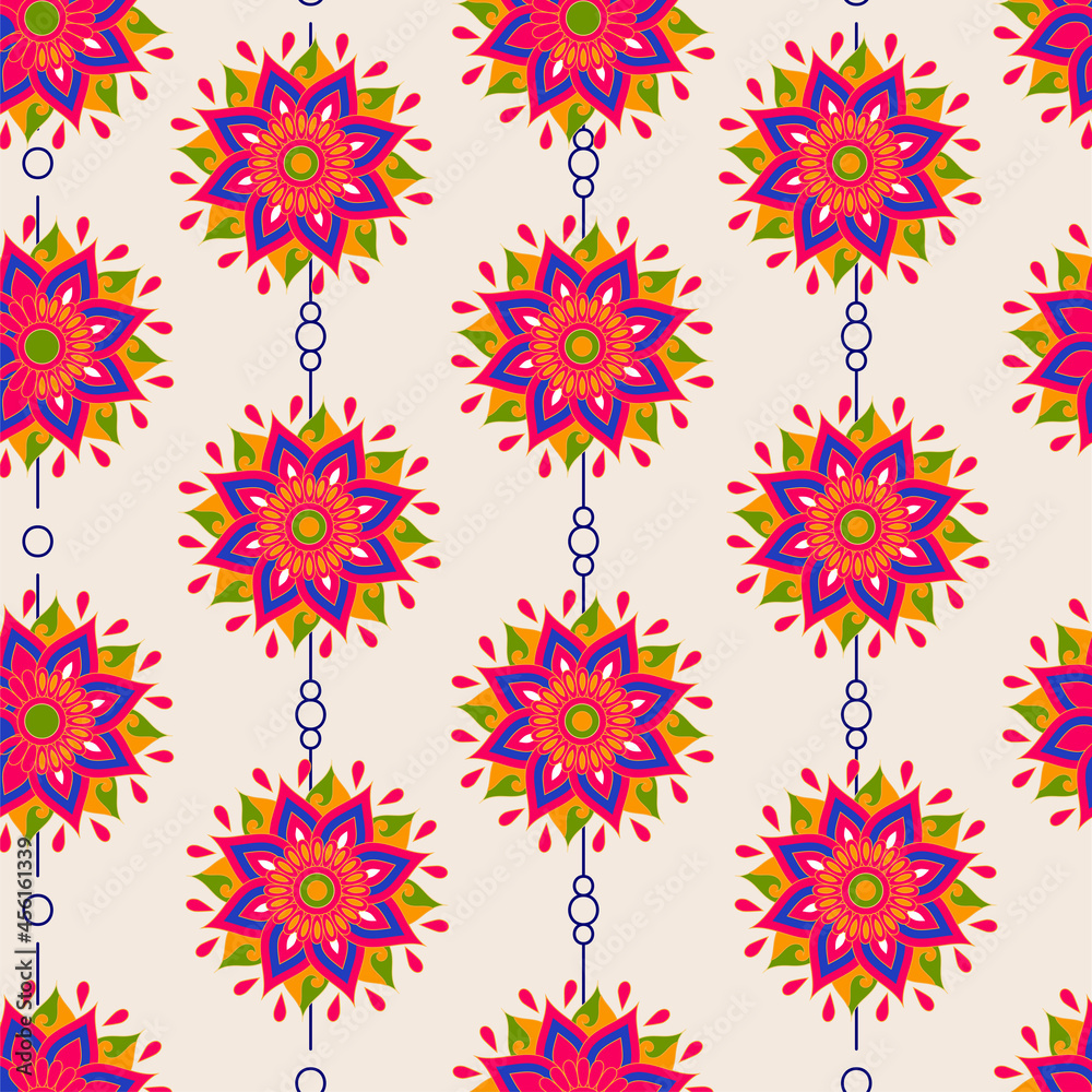 Endless Floral Pattern Background.