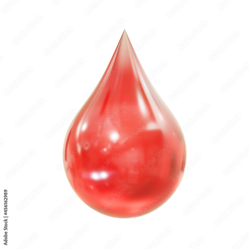 Blood drop isolated on white background 3d rendering Blood drop isolated on white background 3d rendering