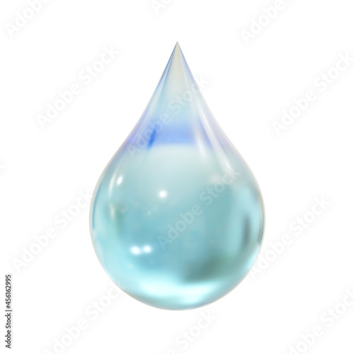 Water drop isolated on white background 3d rendering