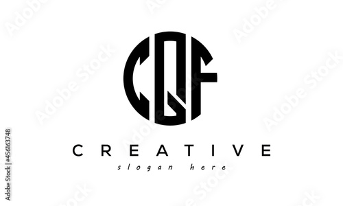 Letter CQF creative circle logo design vector photo