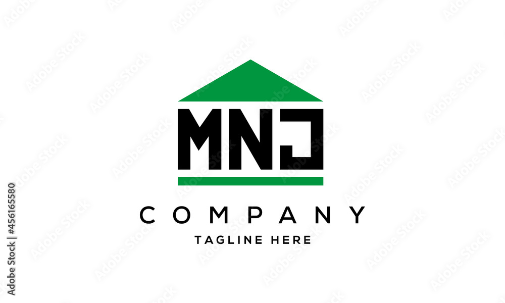 MNJ creative three latter logo design MNJ creative three latter logo design