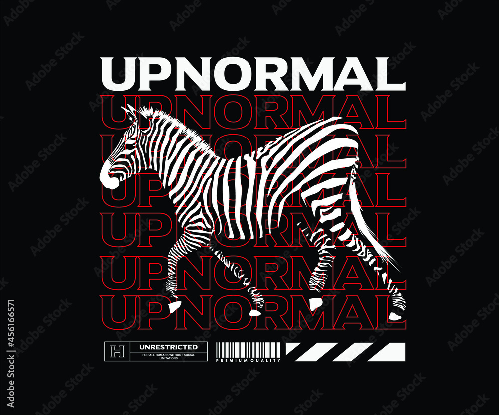 Fototapeta premium Zebra, Abstract, Graphic Design for T shirt, Street Wear, Urban Style
