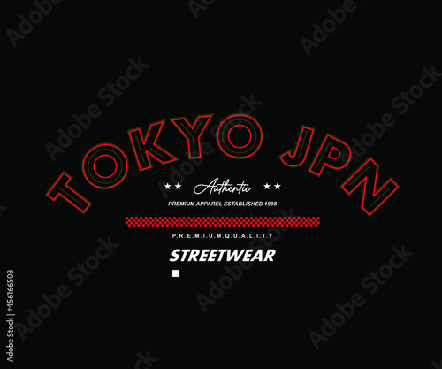 Futuristic illustration of tokyo japan vector t shirt design, vector graphic, typographic poster or tshirts street wear and Urban style