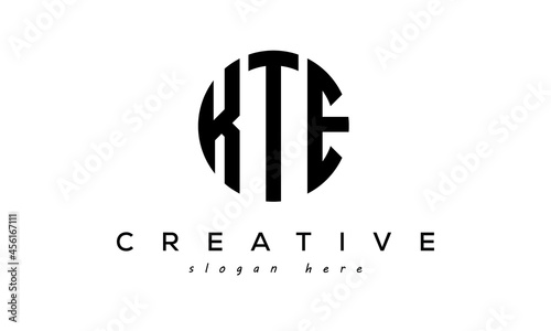 Letter KTE creative circle logo design vector	 photo