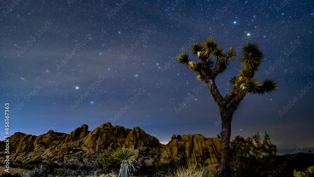 Joshua Tree Astro Lapse Night to Day Time Lapse Joshua Tree Astro Lapse Night to Day Time Lapse