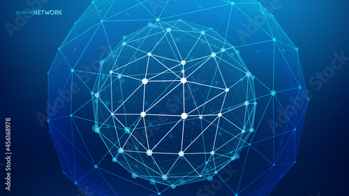 Technology sphere, cloud network. Abstract technology science background. Sphere shield protect. Global network and cloud technology. World education concept. EPS 10.