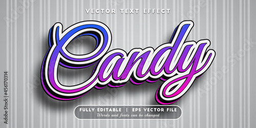 Text effects 3d candy, editable text style