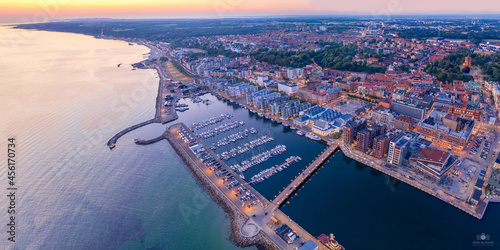 Quadro em tela aerial view over Helsingborg city