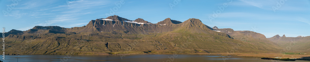 Landscape panorama on Iceland island