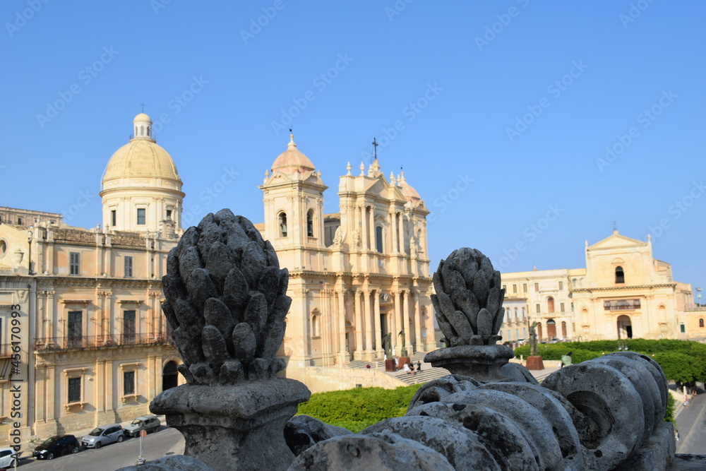 Obraz premium Cattedrale di Noto dall'alto